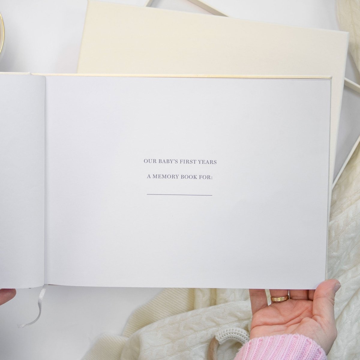 Luxury Baby Memory Book – for children, available at Learning Bugs UK