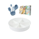 Inspire My Play Starter Tool Kit in Blue and Lavender with nesting bowls scoops and tongs
