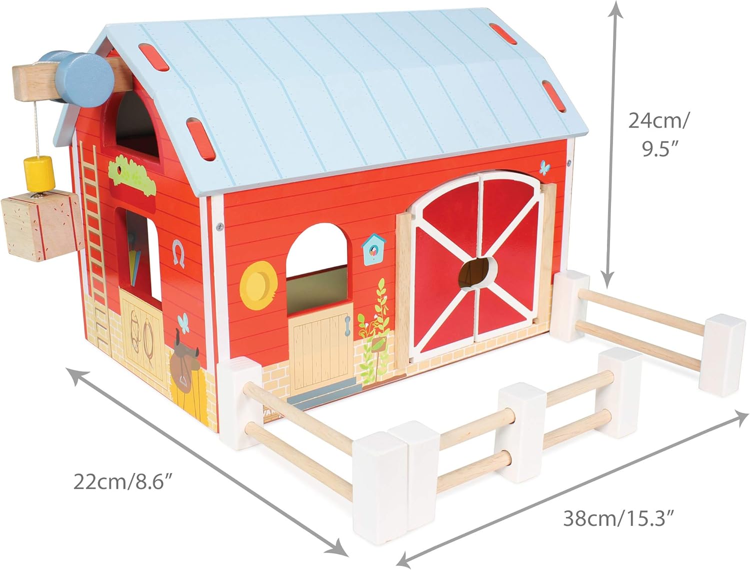 Buy Le Toy Van Wooden Red Barn – Classic Farm Playset | for kids by Learning Bugs UK