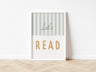 Buy Let's Read - Stripy Edition - Fine Art Print | for kids by Learning Bugs UK