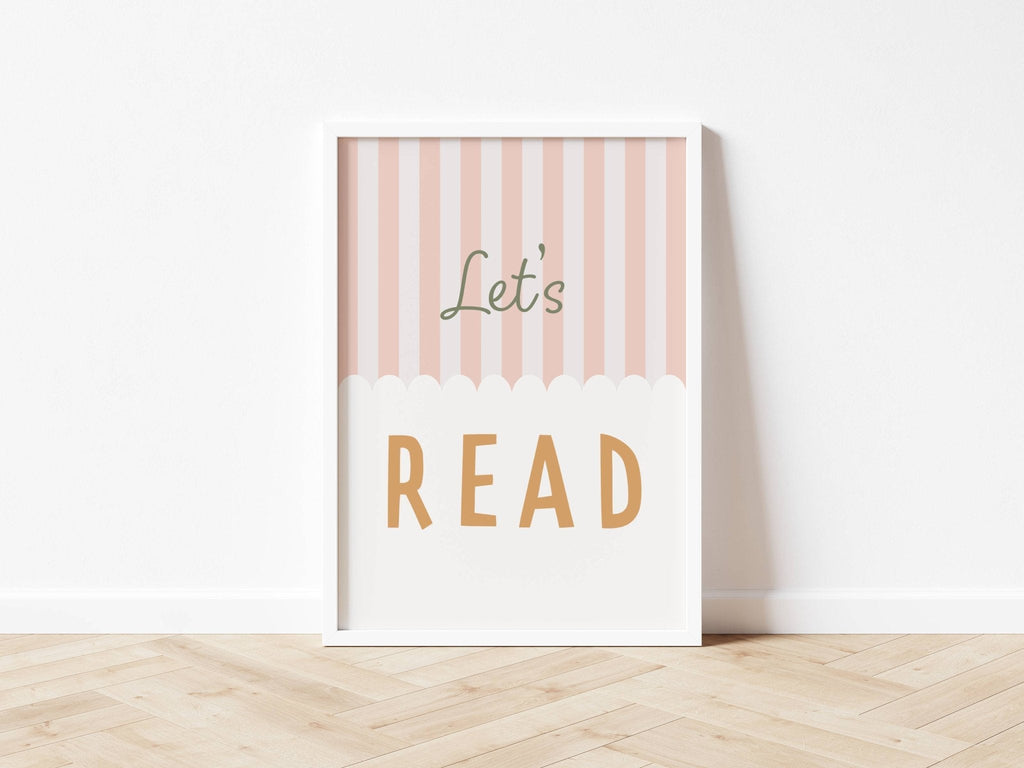 Let's Read - Stripy Edition - Fine Art Print