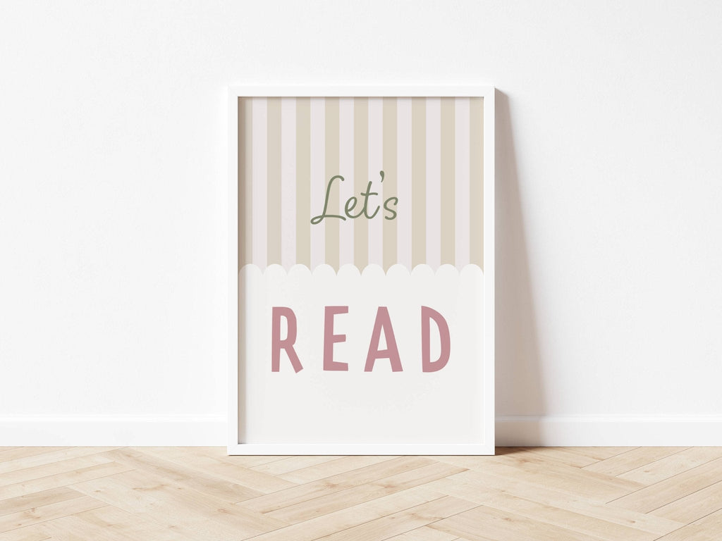 Let's Read - Stripy Edition - Fine Art Print