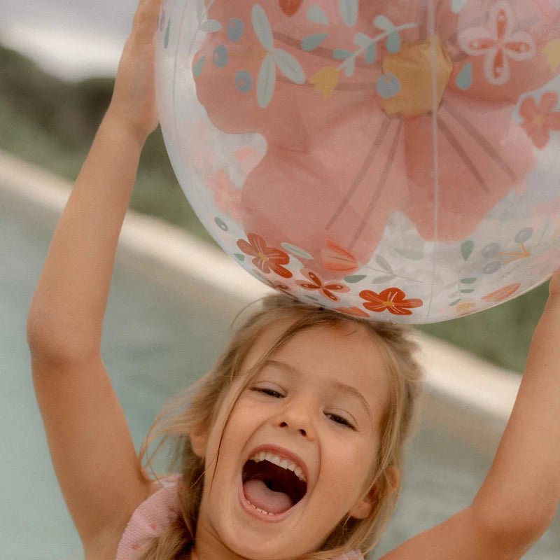 Buy Little Dutch 3D Beach Ball - Pink Flowers | for kids by Learning Bugs UK