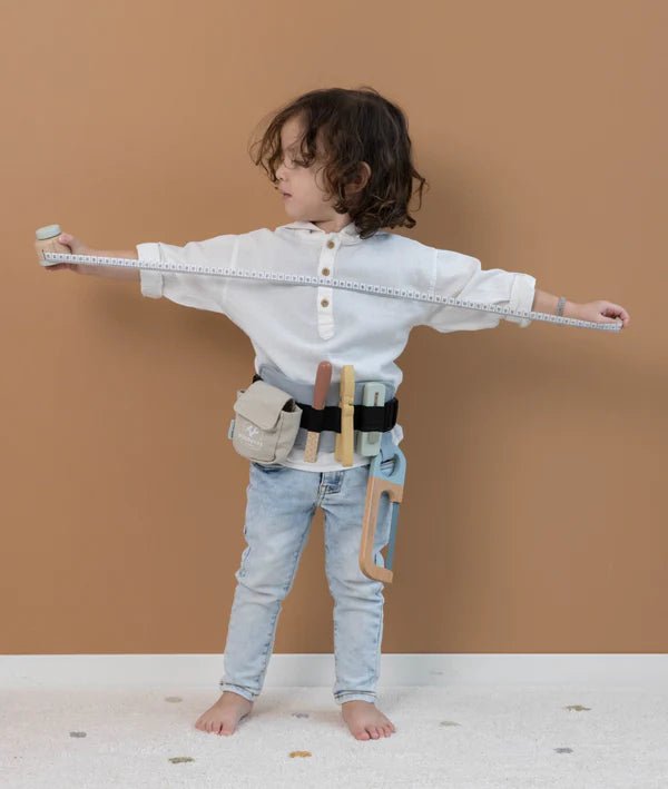 Buy Little Dutch Tool Belt and Wooden Tools | for kids by Learning Bugs UK