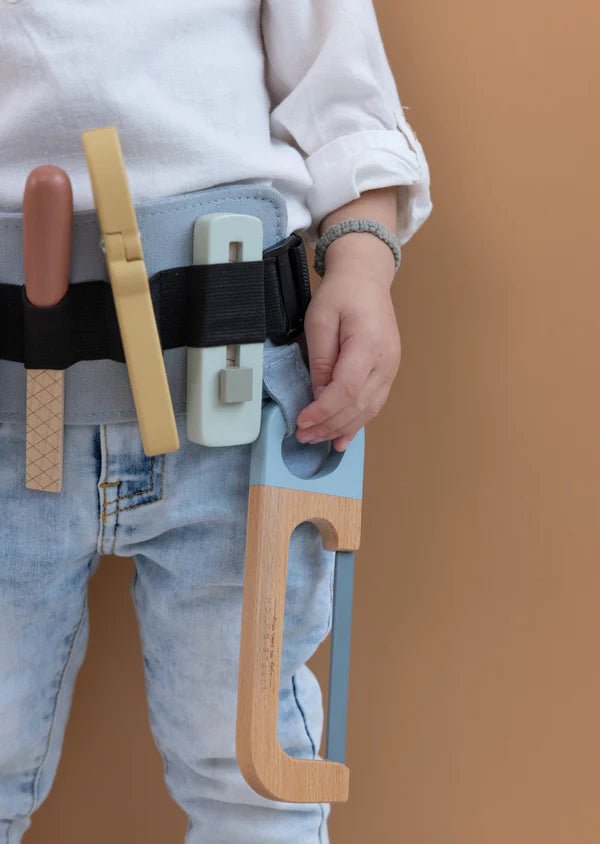 Buy Little Dutch Tool Belt and Wooden Tools | for kids by Learning Bugs UK