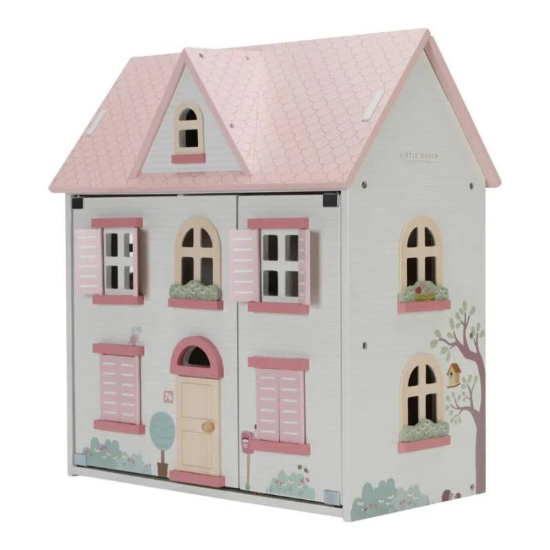 Buy Little Dutch Wooden Dollhouse - 25‑Piece Playhouse with Furniture | for kids by Learning Bugs UK