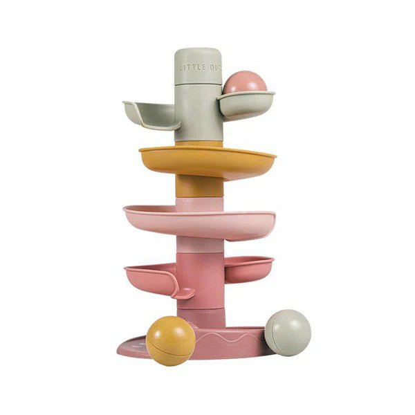 Little Dutch Spiral Tower Pink – for children, available at Learning Bugs UK