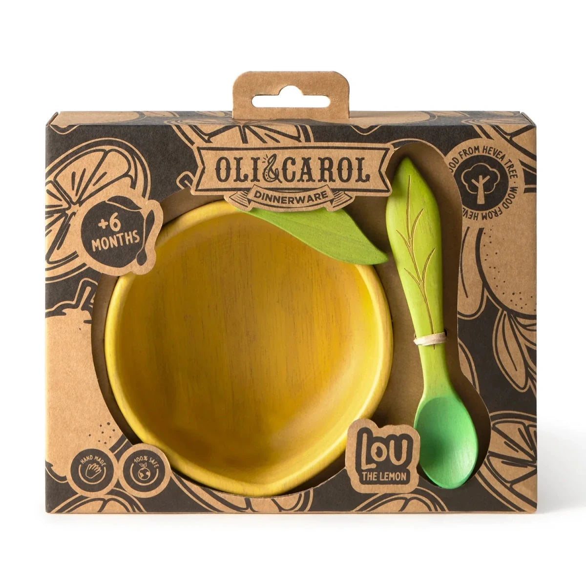Oli&Carol Lou the Lemon Bowl and Spoon Set – Tableware & Cutlery for children, available at Learning Bugs UK