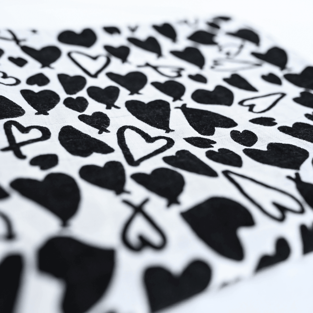 Love Heart Single Sensory Muslin – Muslin squares for children, available at Learning Bugs UK