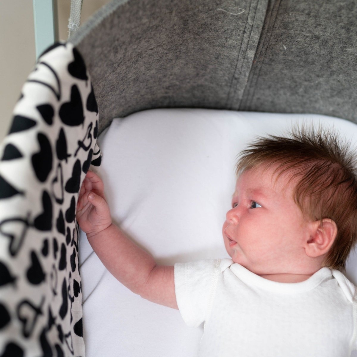 Love Heart Single Sensory Muslin – Muslin squares for children, available at Learning Bugs UK
