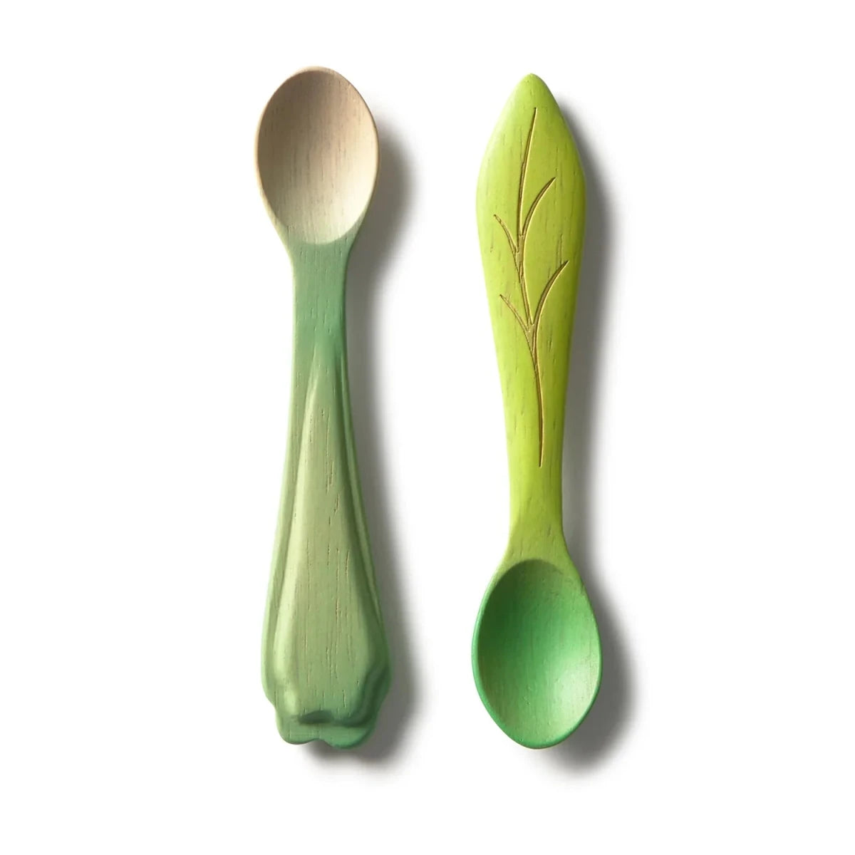 Oli&Carol Spoon Pack - Leek and Kale – Tableware & Cutlery for children, available at Learning Bugs UK