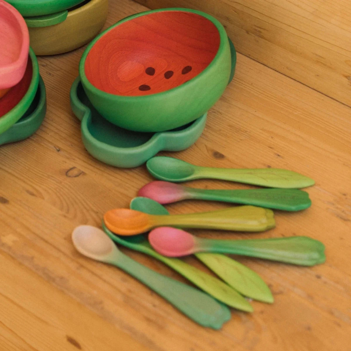 Oli&Carol Spoon Pack - Carrot and Radish – Tableware & Cutlery for children, available at Learning Bugs UK