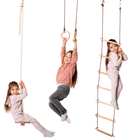 Goodevas 3 in 1 Wooden Swing Set – Swing Set for children, available at Learning Bugs UK
