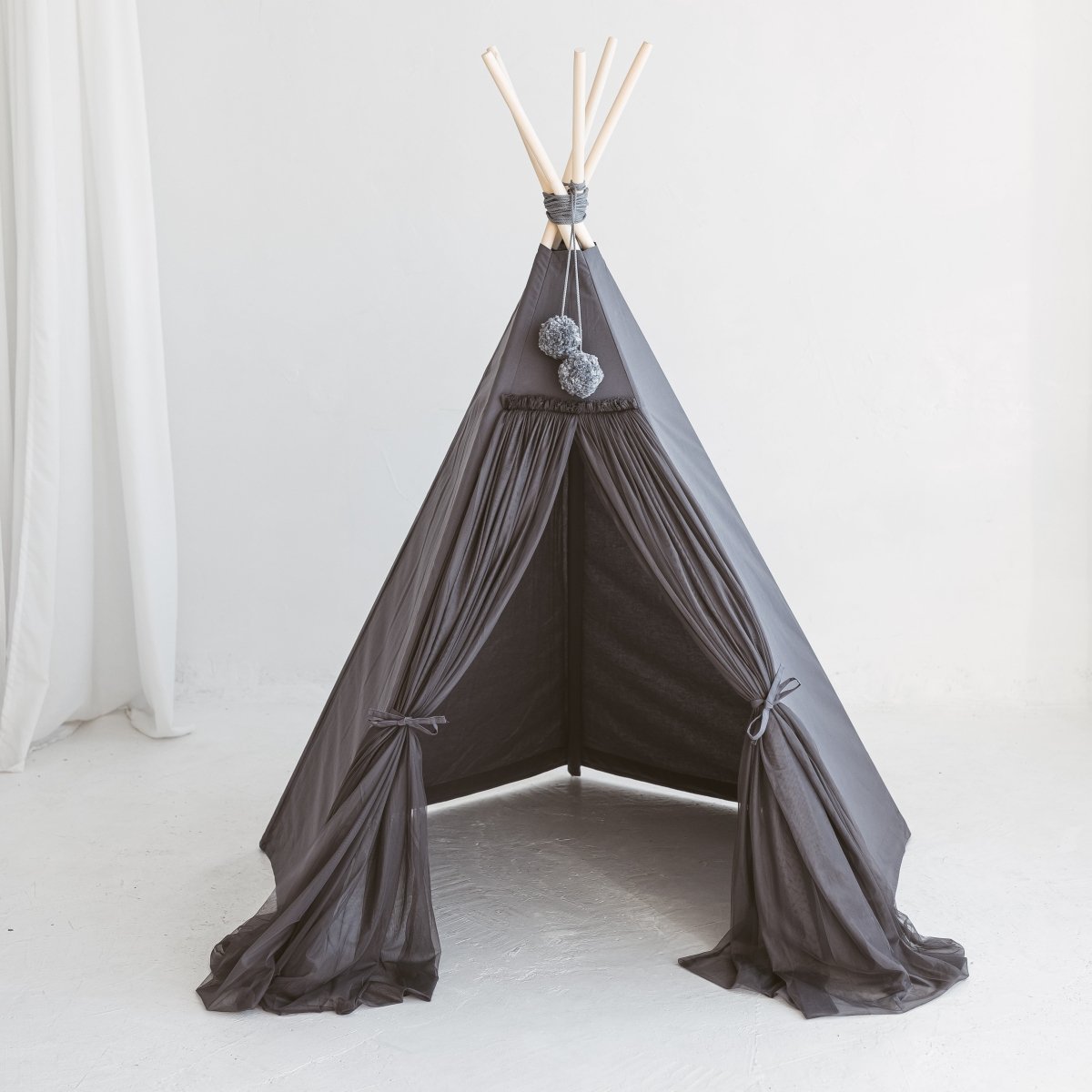 MINICAMP Fairy Kids Play Tent with Tulle in Ecru – Teepees for children, available at Learning Bugs UK
