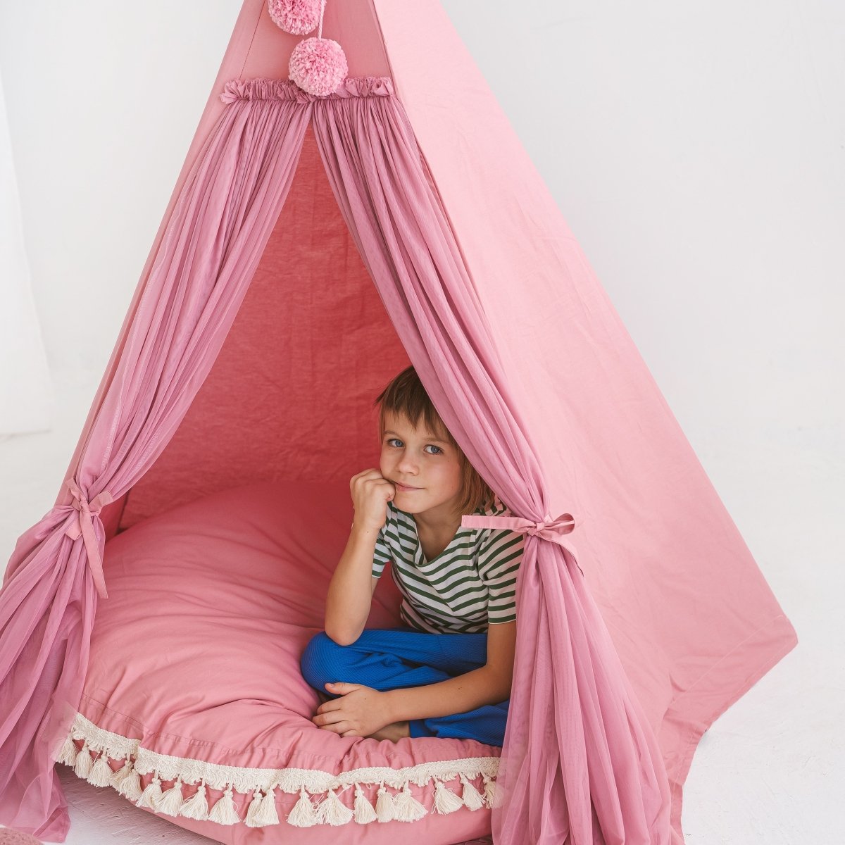 MINICAMP Fairy Kids Play Tent with Tulle in Rose – Teepees for children, available at Learning Bugs UK
