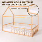 Goodevas Montessori House Bed with Fence – Hardwood Floor Bed – Beds for children, available at Learning Bugs UK