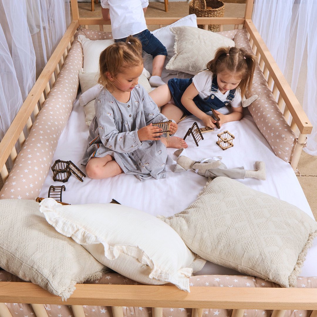 Goodevas Montessori House Bed with Fence – Hardwood Floor Bed – Beds for children, available at Learning Bugs UK