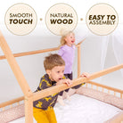 Goodevas Montessori House Bed with Fence – Hardwood Floor Bed – Beds for children, available at Learning Bugs UK