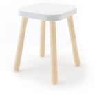 Oeuf Square Stool - White & Birch