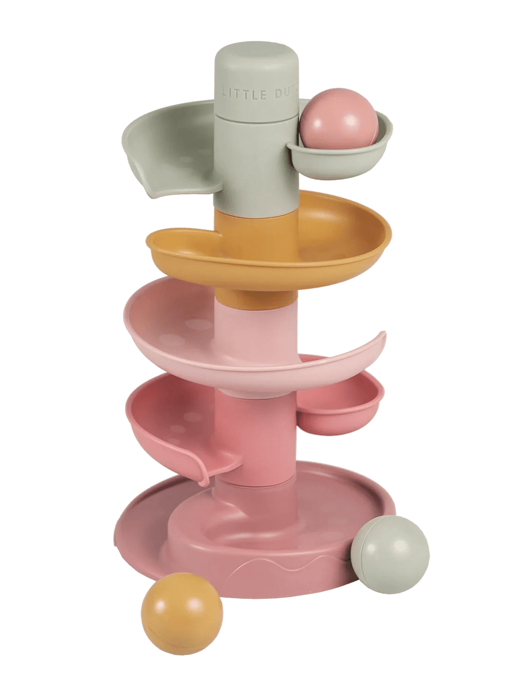 Little Dutch Spiral Tower Pink – for children, available at Learning Bugs UK