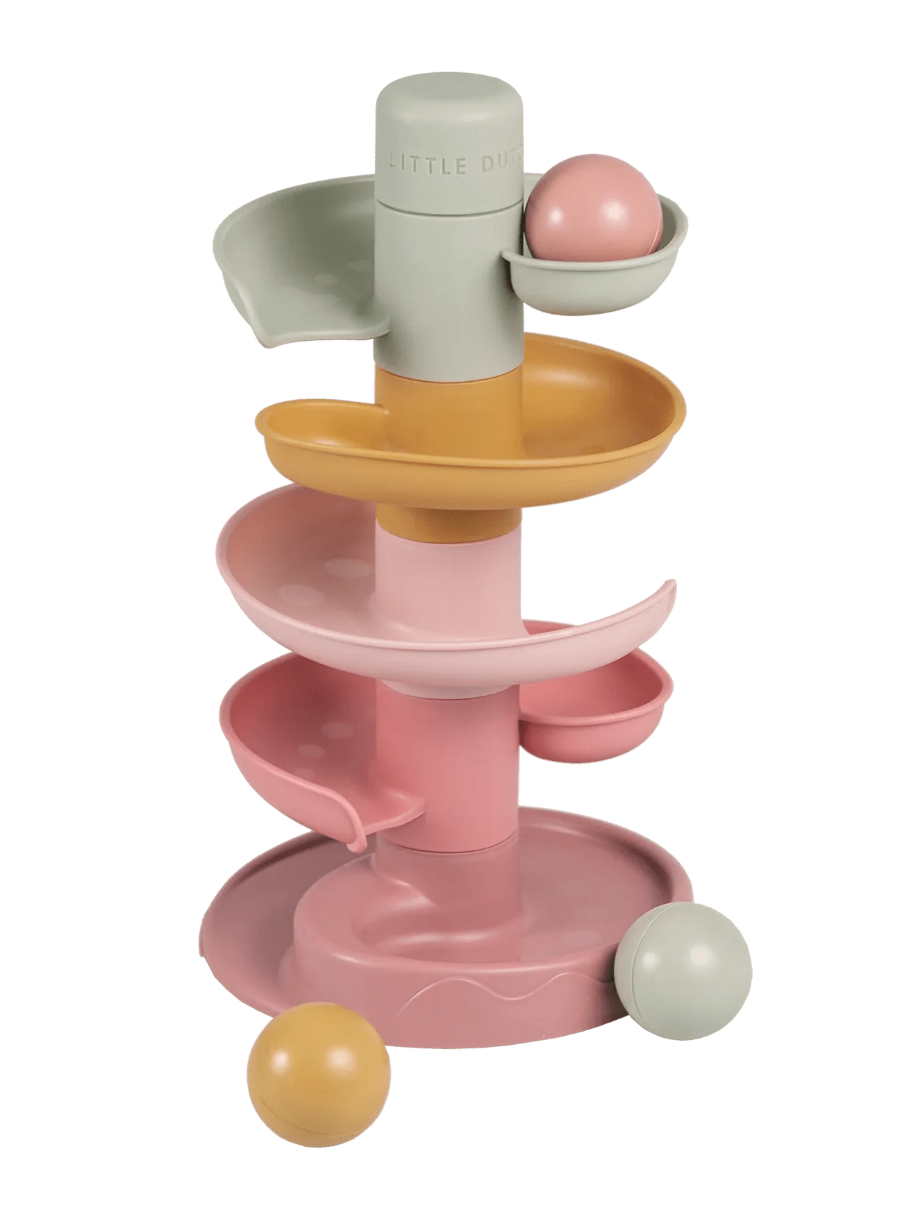 Little Dutch Spiral Tower Pink – for children, available at Learning Bugs UK