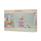 Little Dutch Spiral Tower Pink – for children, available at Learning Bugs UK