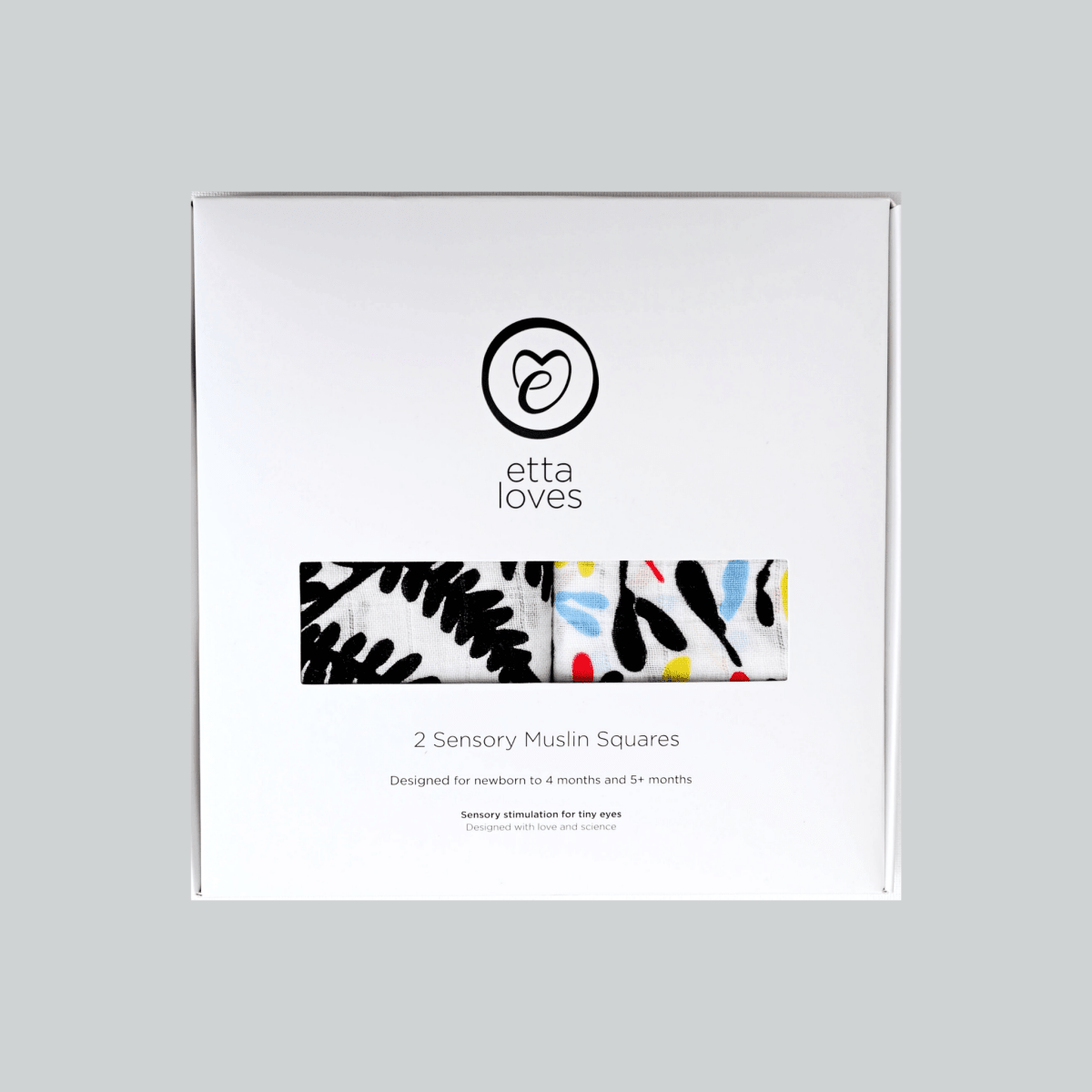 Plant Print Muslin 2 Pack – Muslin squares for children, available at Learning Bugs UK