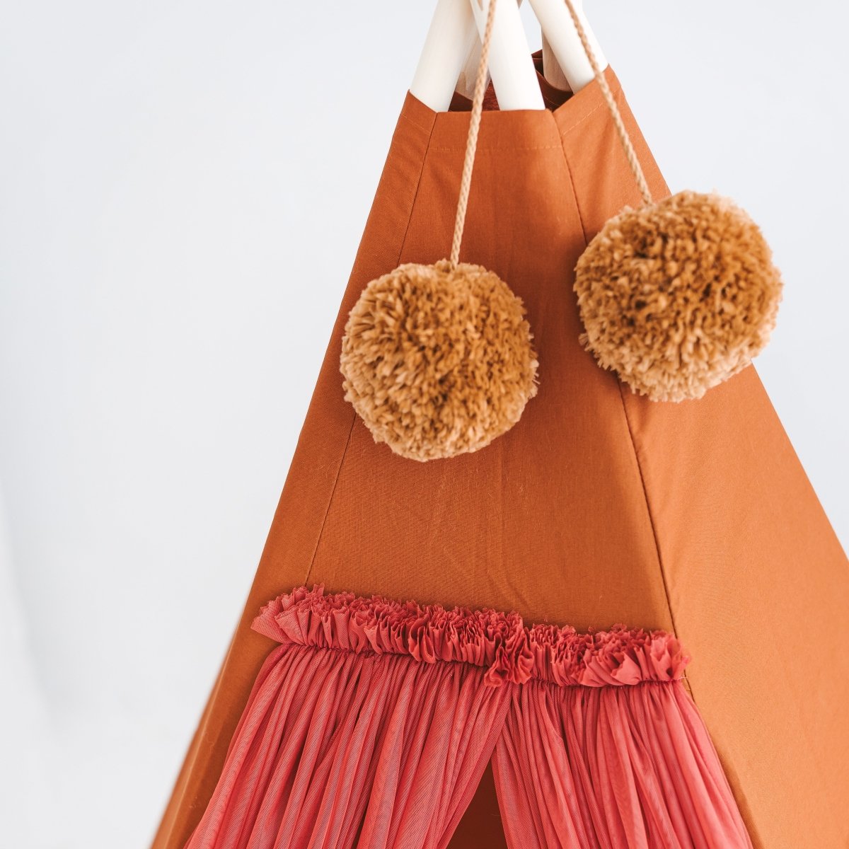 MINICAMP Fairy Kids Play Tent with Tulle in Cognac – Teepees for children, available at Learning Bugs UK