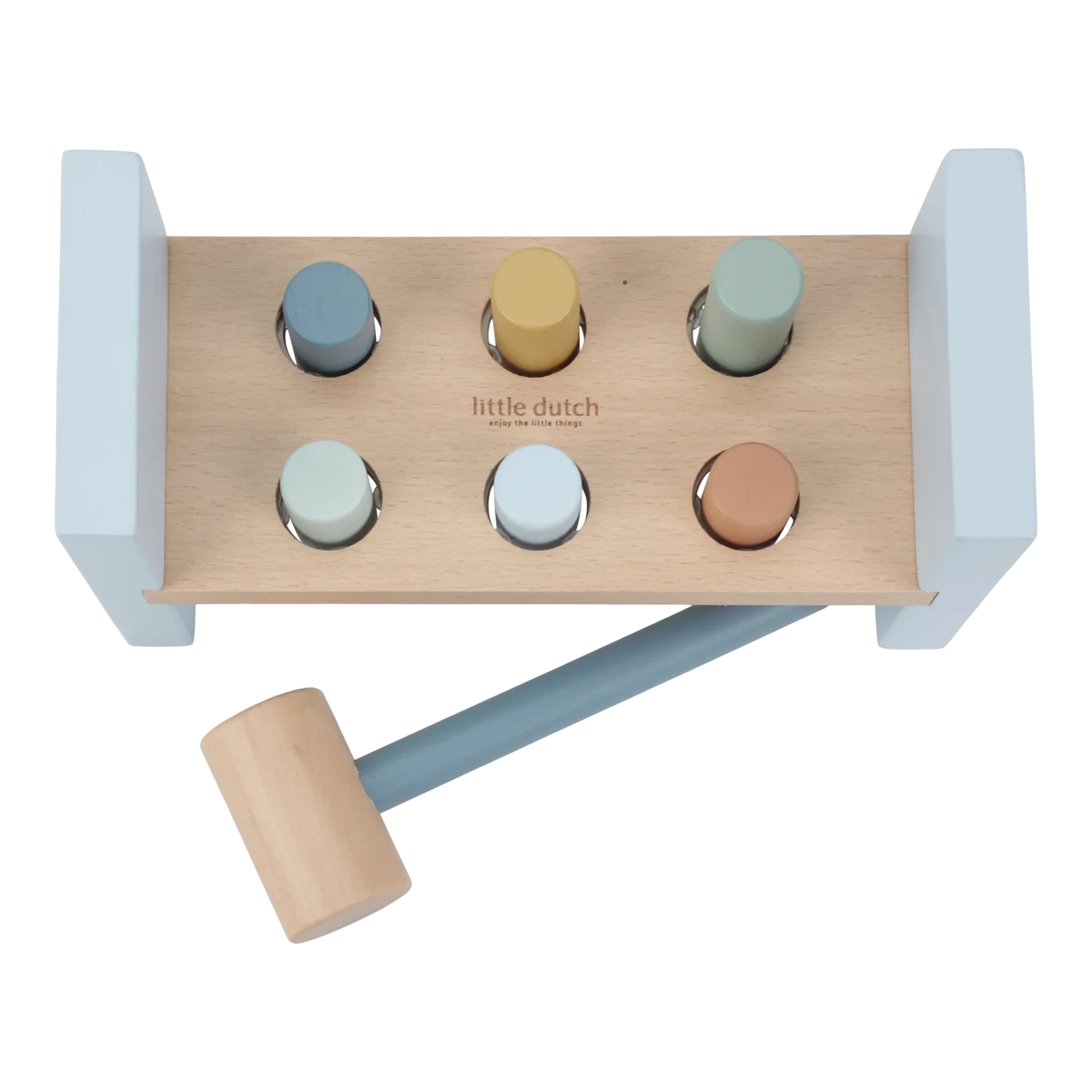Little Dutch Pounding Bench Forest Friends – Pounding Bench for children, available at Learning Bugs UK