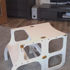 Ette Tete STEP'n'SIT Wooden Helper Tower 2 in 1 with Antique Brass