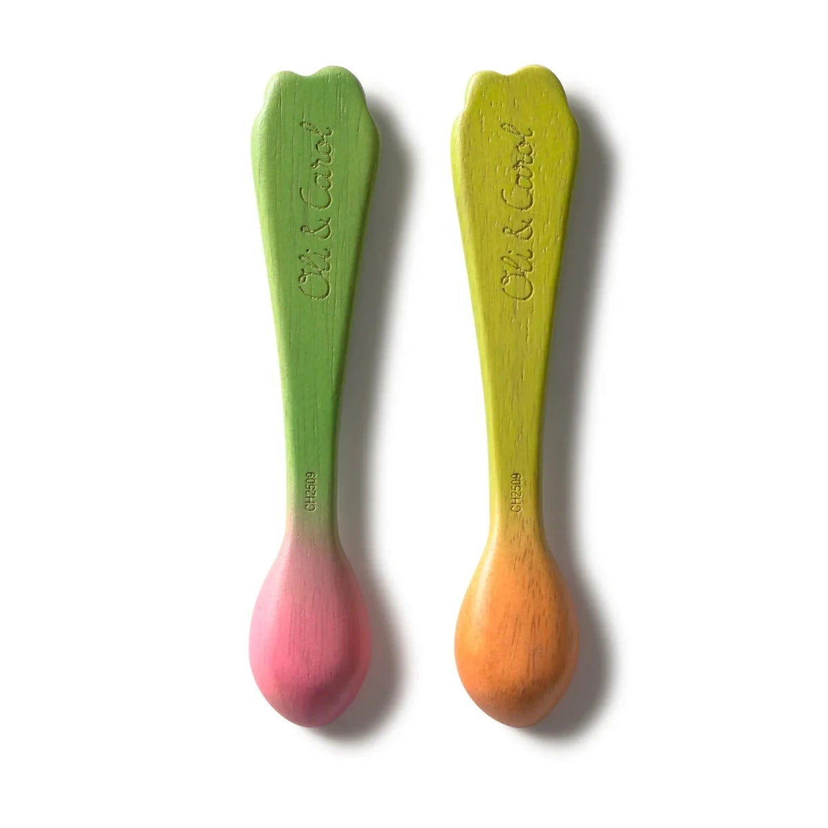 Oli&Carol Spoon Pack - Carrot and Radish – Tableware & Cutlery for children, available at Learning Bugs UK