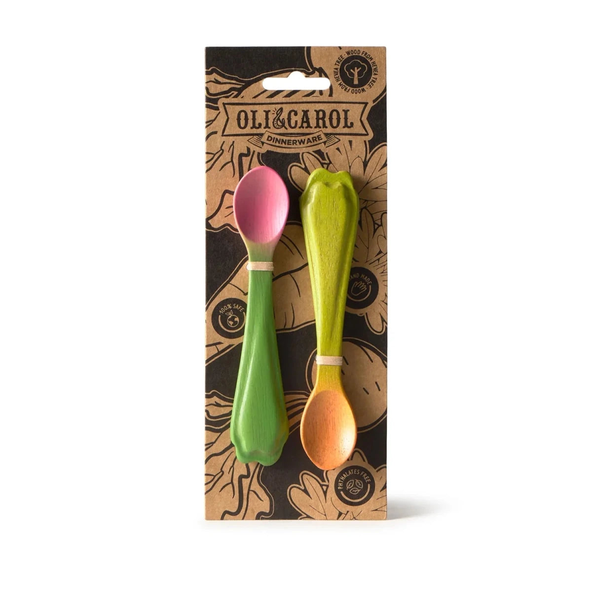 Oli&Carol Spoon Pack - Carrot and Radish – Tableware & Cutlery for children, available at Learning Bugs UK