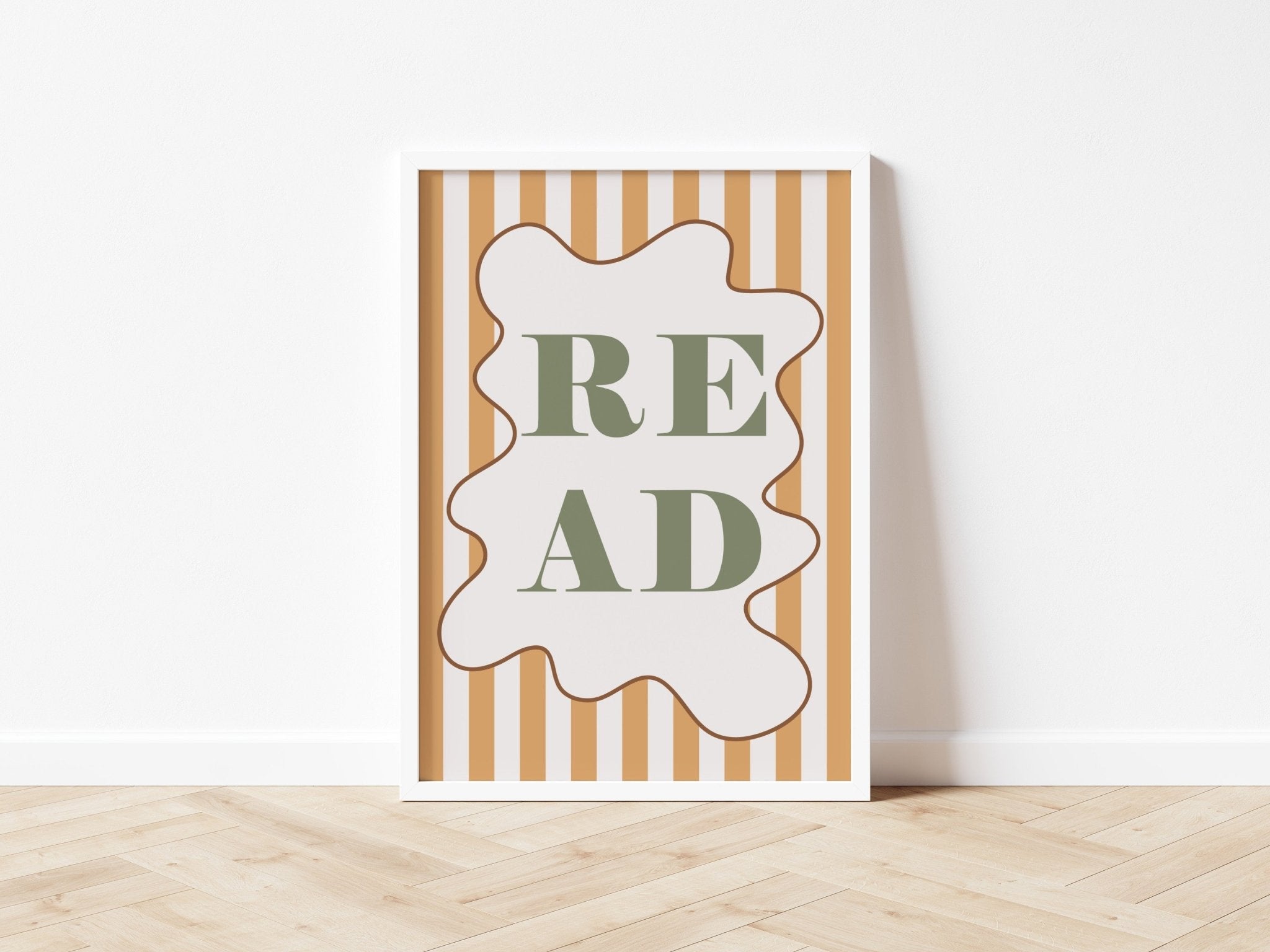 Buy READ - Stripy Edition - Fine Art Print | for kids by Learning Bugs UK