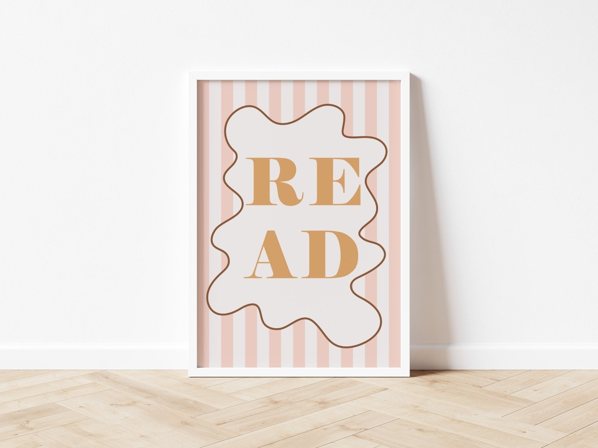 Buy READ - Stripy Edition - Fine Art Print | for kids by Learning Bugs UK