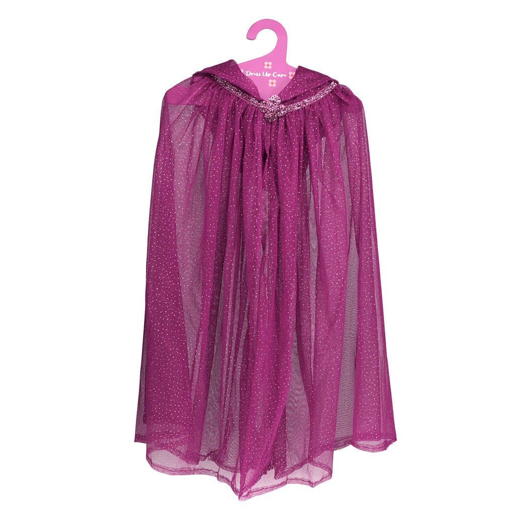Buy Rex London Children’s Glitter Cape with Hood - Dark Pink | for kids by Learning Bugs UK