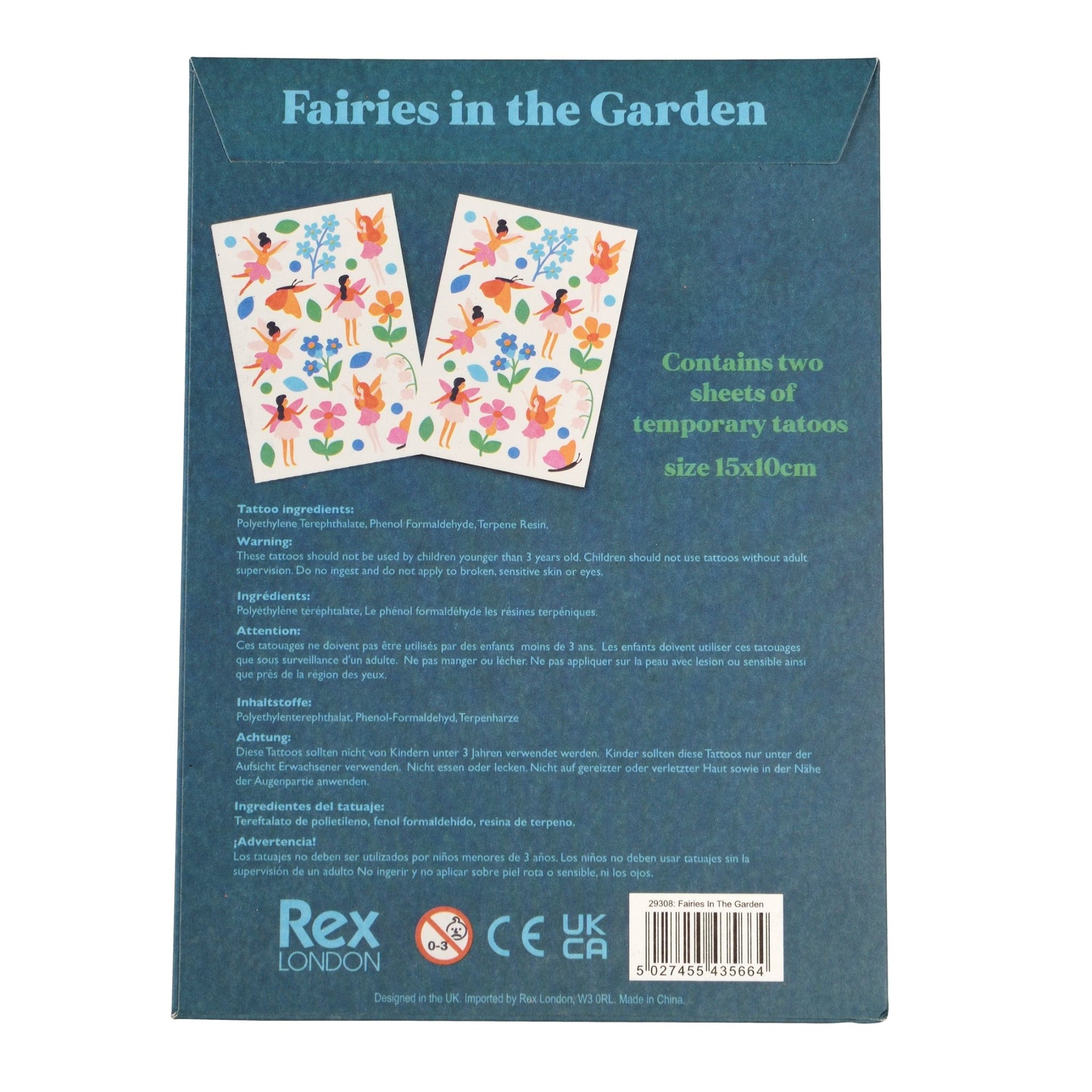 Buy Rex London Fairies in the Garden Temporary Tattoos | for kids by Learning Bugs UK