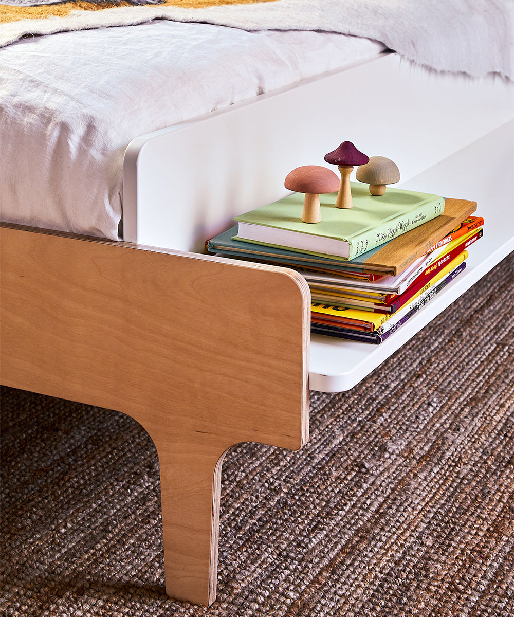 Oeuf River Single Bed - White & Birch, view 7