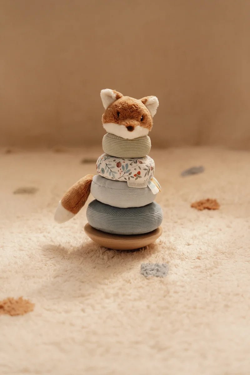 Rocking Ring Stacker Soft FSC Forest Friends – for children, available at Learning Bugs UK