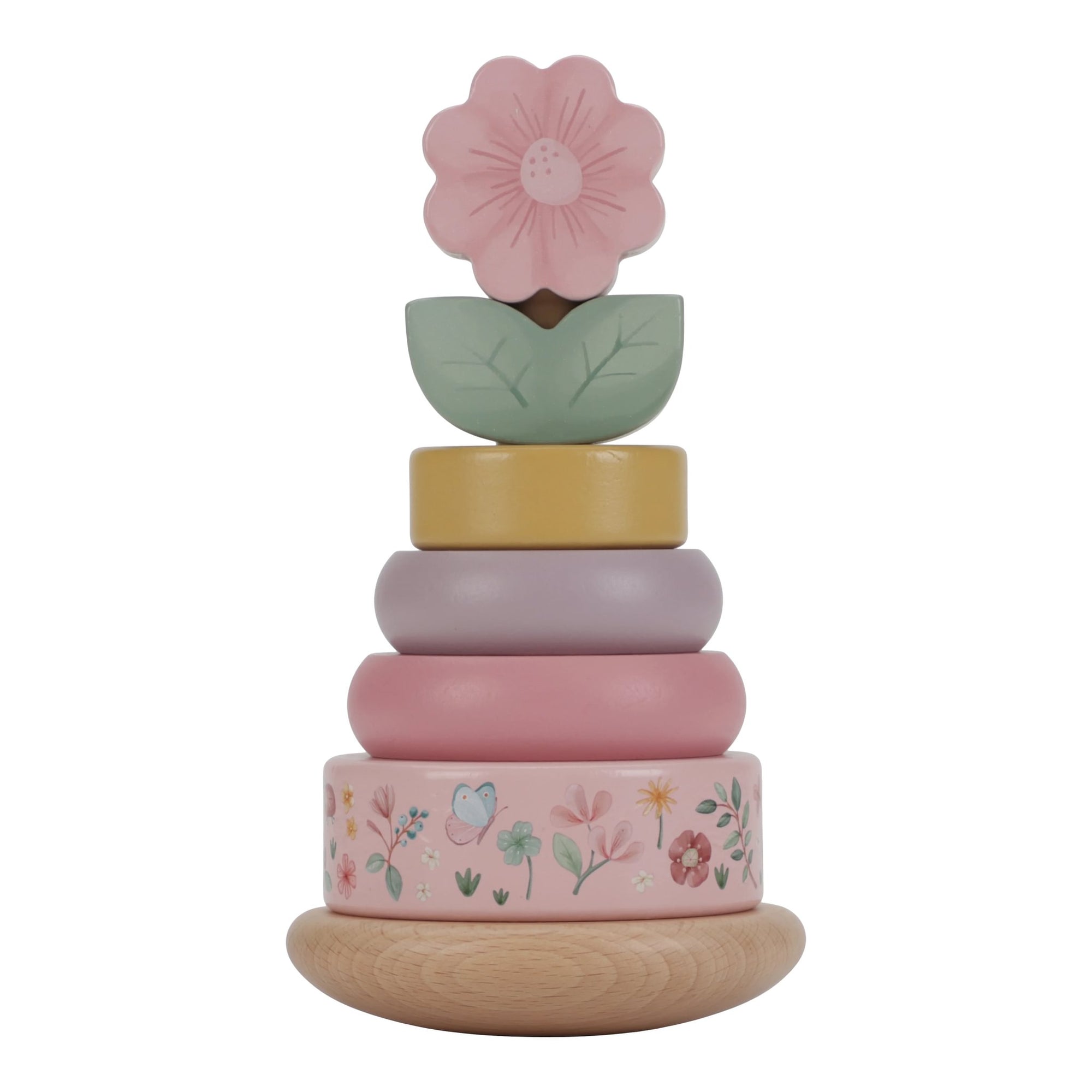 Little Dutch Wooden Rocking Ring Stacker - Fairy Garden – for children, available at Learning Bugs UK