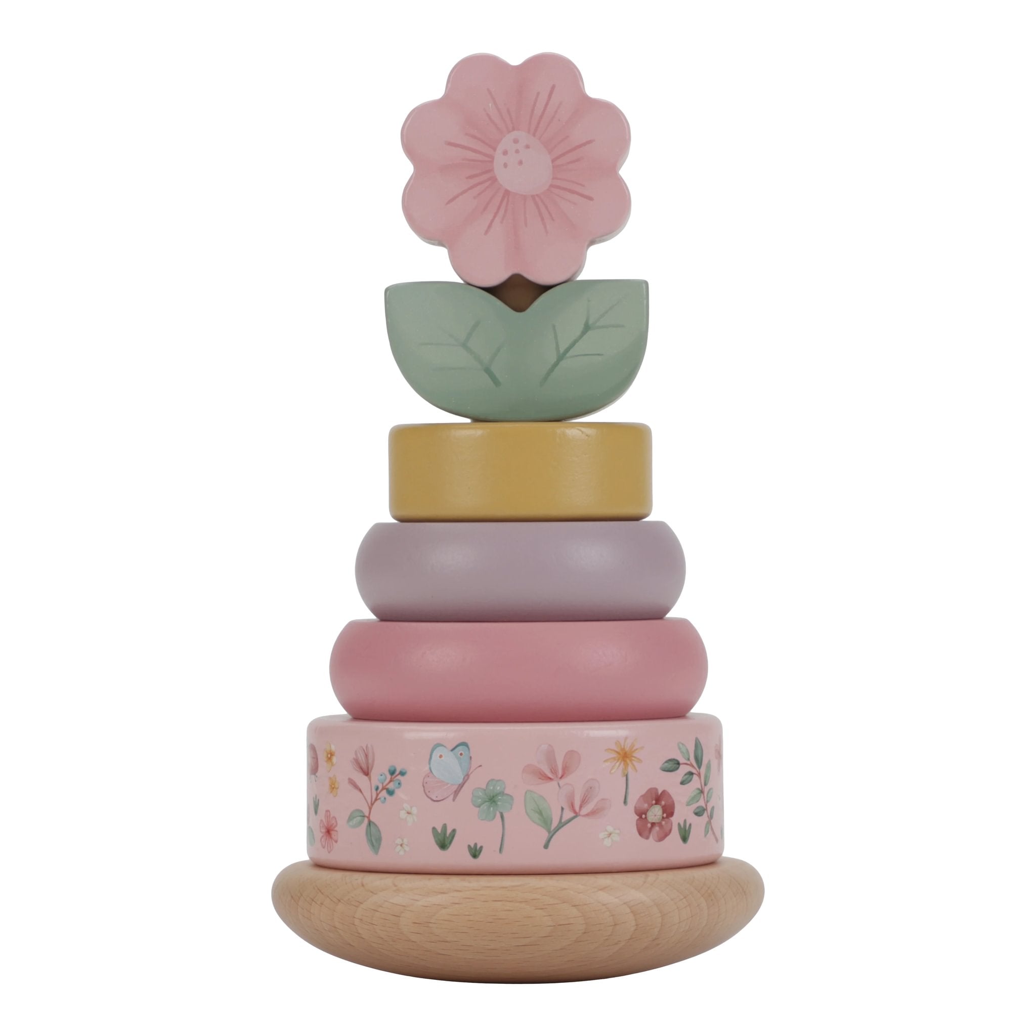 Little Dutch Wooden Rocking Ring Stacker - Fairy Garden – for children, available at Learning Bugs UK