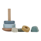 Little Dutch Wooden Rocking Ring Stacker - Forest Friends – for children, available at Learning Bugs UK