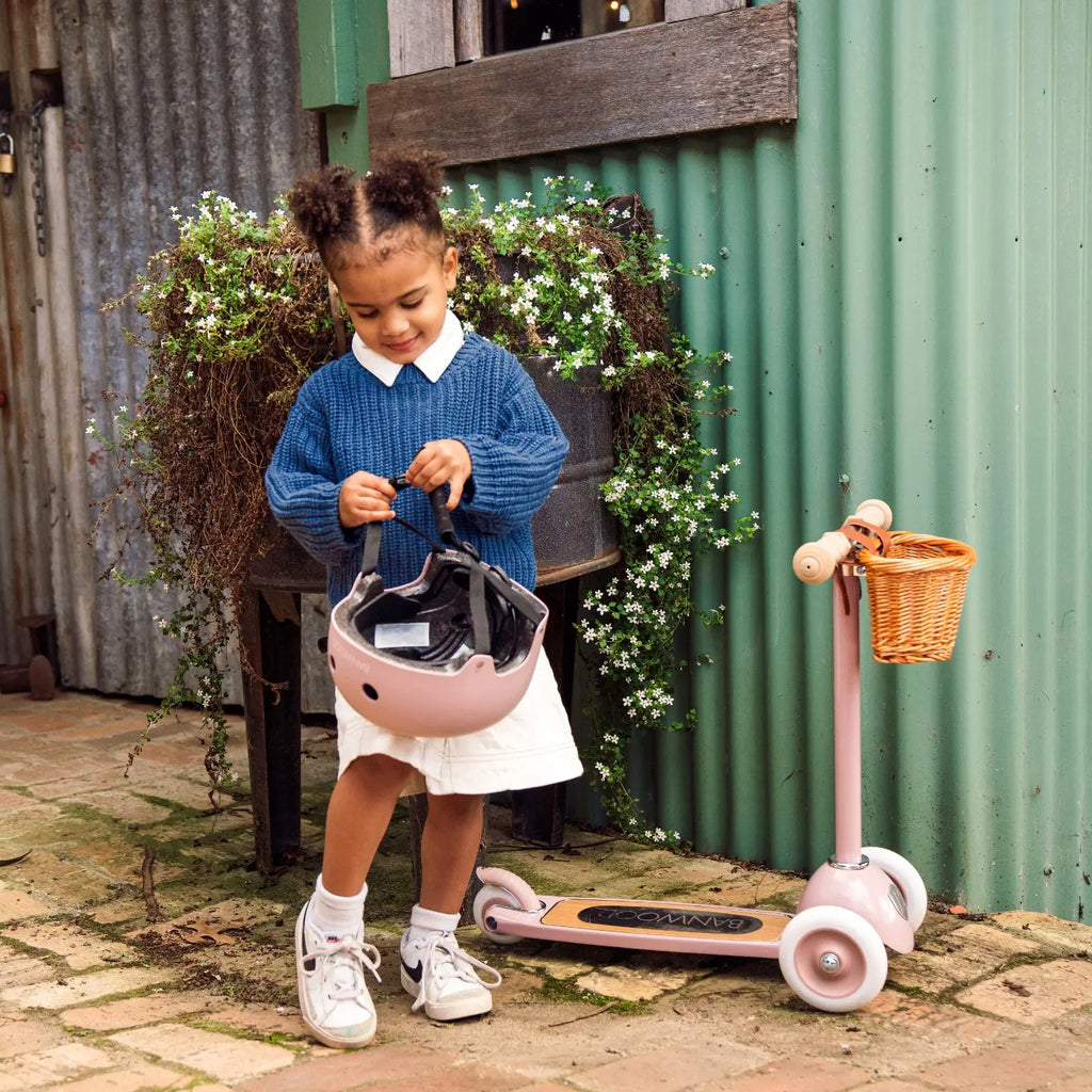 Banwood Scooter – Stylish 3-Wheel Kids Scooter (Dusty Pink)