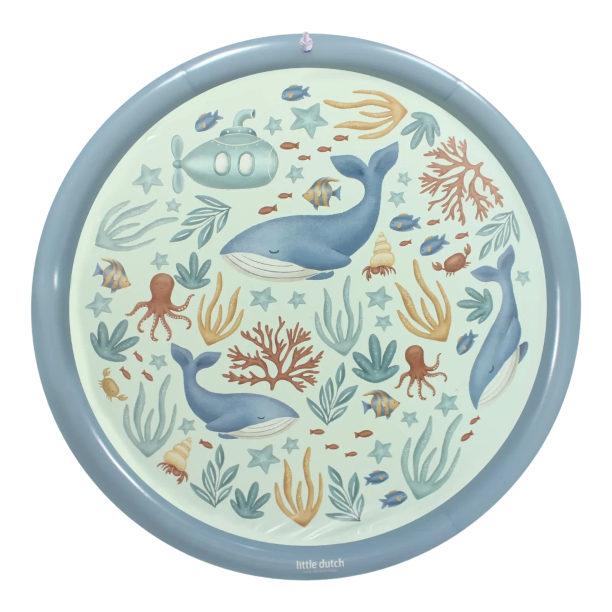 Little Dutch Sprinkler Mat 150cm - Ocean World & Dreamy Mermaid – Sprinkler Mat for children, available at Learning Bugs UK