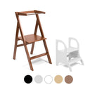 Ette Tete STEP'n'FOLD foldable learning tower in Mocha with MIIMO step stool in White