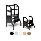 Ette Tete STEP UP learning tower in Black with MIIMO step stool in Black