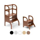Ette Tete STEP UP learning tower in Mocha with MIIMO step stool in Mocha