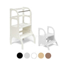 Ette Tete STEP UP learning tower in White with MIIMO step stool in White