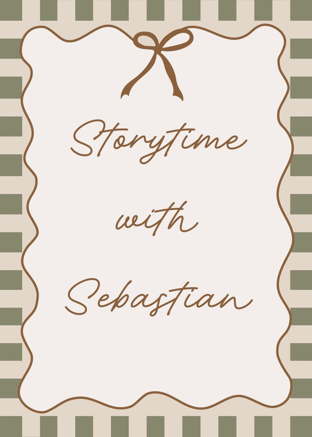 Storytime With (Personalised Print) - Checkerboard Edition