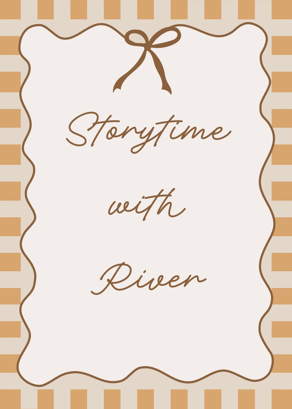 Storytime With (Personalised Print) - Checkerboard Edition