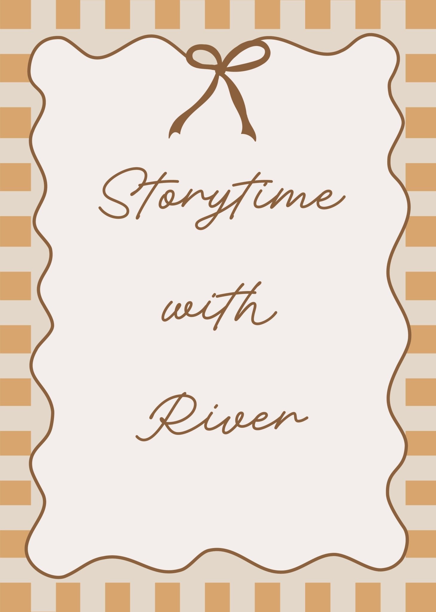 Buy Storytime With (Personalised Print) - Checkerboard Edition | Print for kids by Learning Bugs UK